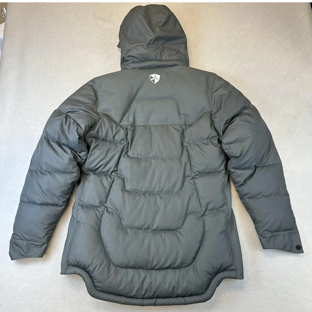 Nike Jacket Gray 378068-010 Thick Insulated Hooded Thick Tech Paneled Puffer